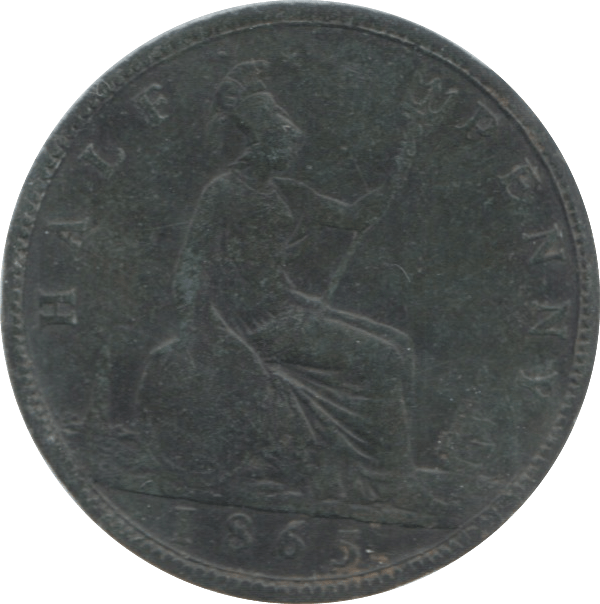 1865 HALFPENNY ( FINE ) - Halfpenny - Cambridgeshire Coins