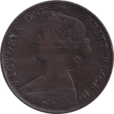 1865 HALFPENNY ( VF ) - Halfpenny - Cambridgeshire Coins