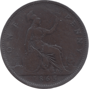 1865 PENNY ( FINE ) 7 - Penny - Cambridgeshire Coins