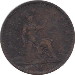 1865 PENNY ( GF ) 24 - Penny - Cambridgeshire Coins