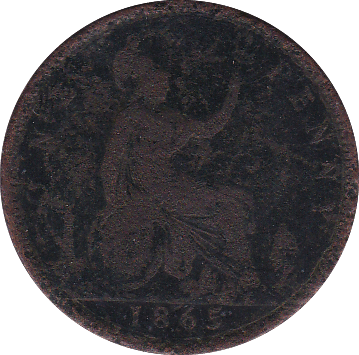 1865 PENNY ( POOR ) - Penny - Cambridgeshire Coins