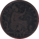1865 PENNY ( POOR ) - Penny - Cambridgeshire Coins