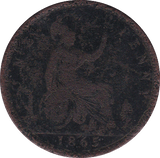 1865 PENNY ( POOR ) - Penny - Cambridgeshire Coins