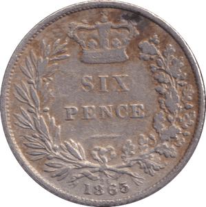 1865 SIXPENCE ( GF ) - Sixpence - Cambridgeshire Coins