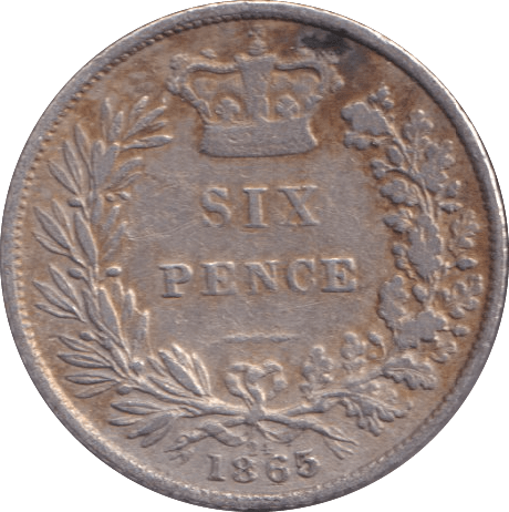 1865 SIXPENCE ( GF ) - Sixpence - Cambridgeshire Coins