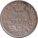 1865 SIXPENCE ( GF ) - Sixpence - Cambridgeshire Coins