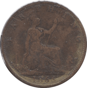 1866 FARTHING ( FINE ) - Farthing - Cambridgeshire Coins