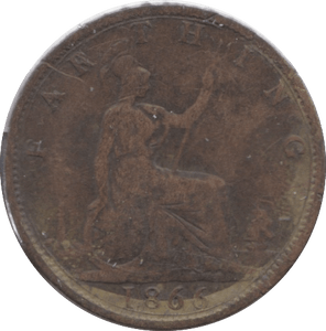 1866 FARTHING ( FINE ) - Farthing - Cambridgeshire Coins