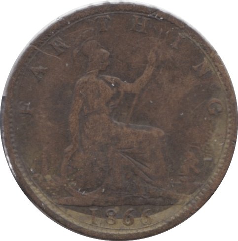 1866 FARTHING ( FINE ) - Farthing - Cambridgeshire Coins