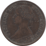 1866 FARTHING ( GVF ) - Farthing - Cambridgeshire Coins