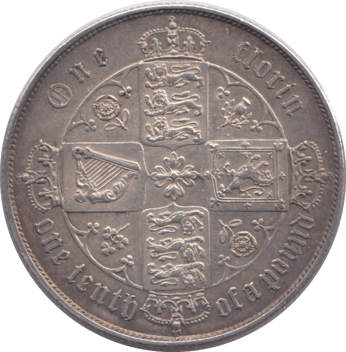 1866 FLORIN ( AUNC ) DIE 32 - FLORIN - Cambridgeshire Coins