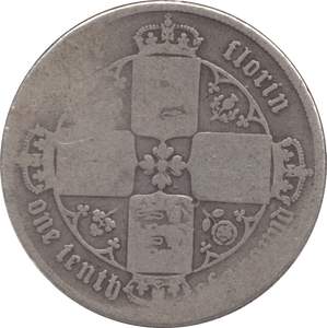 1866 FLORIN ( FAIR ) DIE 16