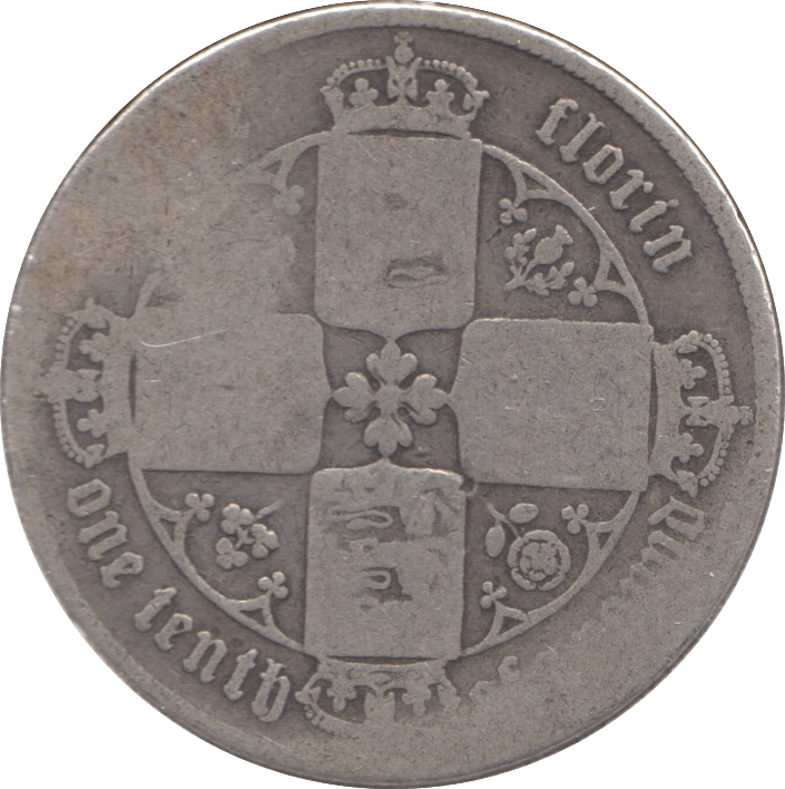 1866 FLORIN ( FAIR ) DIE 16