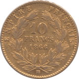 1866 GOLD 10 FRANC FRANCE - Gold World Coins - Cambridgeshire Coins