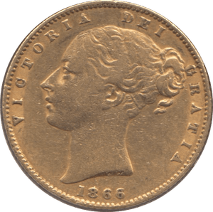 1866 GOLD SOVEREIGN ( VF ) DIE 49 - Sovereign - Cambridgeshire Coins