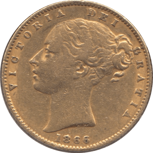 1866 GOLD SOVEREIGN ( VF ) DIE 49 - Sovereign - Cambridgeshire Coins