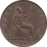 1866 HALFPENNY ( AUNC ) - Halfpenny - Cambridgeshire Coins