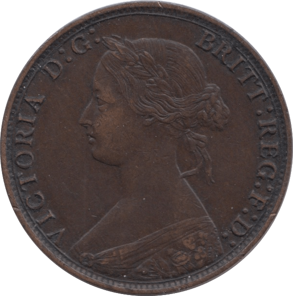 1866 HALFPENNY ( EF ) 8 - Halfpenny - Cambridgeshire Coins