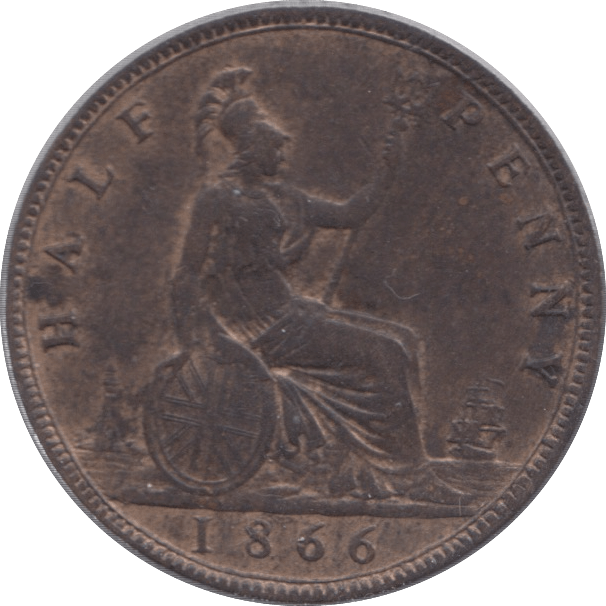 1866 HALFPENNY ( EF ) - Halfpenny - Cambridgeshire Coins