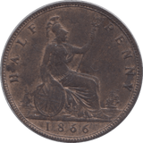 1866 HALFPENNY ( EF ) - Halfpenny - Cambridgeshire Coins