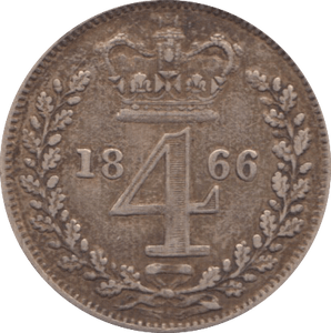 1866 MAUNDY FOURPENCE ( VF ) - Maundy Coins - Cambridgeshire Coins