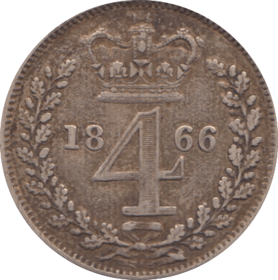 1866 MAUNDY FOURPENCE ( VF ) - Maundy Coins - Cambridgeshire Coins