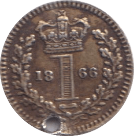 1866 MAUNDY ONE PENNY ( GVF ) HOLED - MAUNDY ONE PENNY - Cambridgeshire Coins
