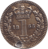 1866 MAUNDY ONE PENNY ( GVF ) HOLED - MAUNDY ONE PENNY - Cambridgeshire Coins