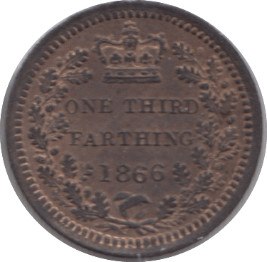 1866 ONE THIRD FARTHING ( BU ) - One Third Farthing - Cambridgeshire Coins