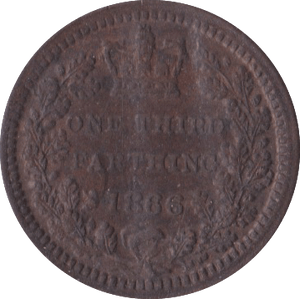 1866 ONE THIRD FARTHING ( EF ) B - One Third Farthing - Cambridgeshire Coins