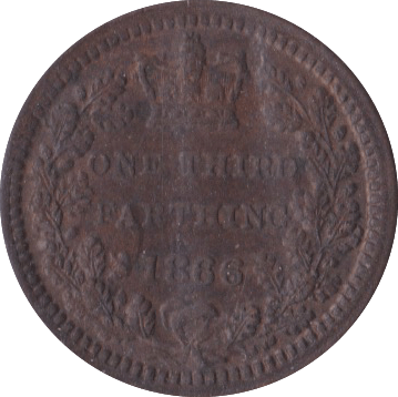 1866 ONE THIRD FARTHING ( EF ) B - One Third Farthing - Cambridgeshire Coins