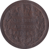 1866 ONE THIRD FARTHING ( EF ) B - One Third Farthing - Cambridgeshire Coins