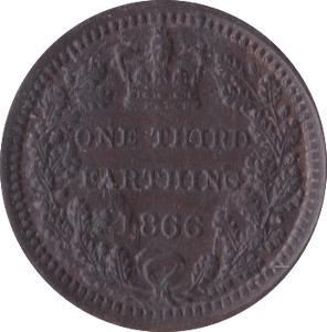 1866 ONE THIRD FARTHING ( EF ) C - One Third Farthing - Cambridgeshire Coins