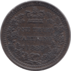 1866 ONE THIRD FARTHING ( EF ) - One Third Farthing - Cambridgeshire Coins