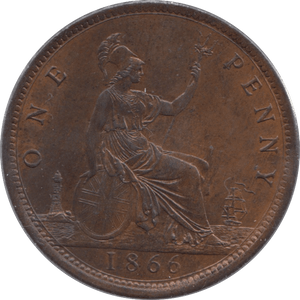 1866 PENNY ( AUNC ) - Penny - Cambridgeshire Coins