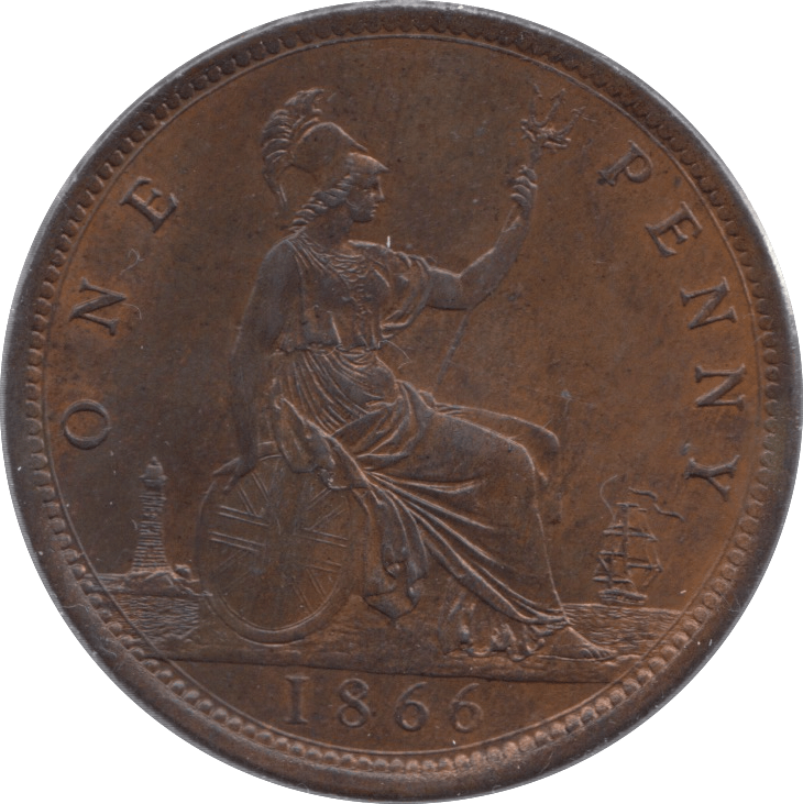1866 PENNY ( AUNC ) - Penny - Cambridgeshire Coins