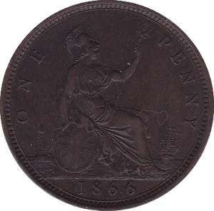 1866 PENNY ( EF ) - Penny - Cambridgeshire Coins