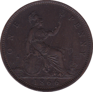 1866 PENNY ( EF ) - Penny - Cambridgeshire Coins