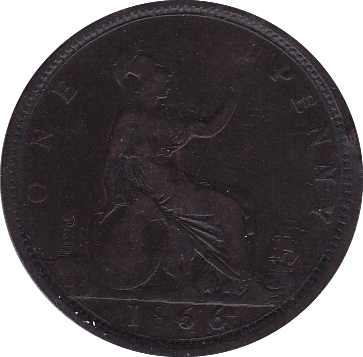 1866 PENNY ( F ) - Penny - Cambridgeshire Coins
