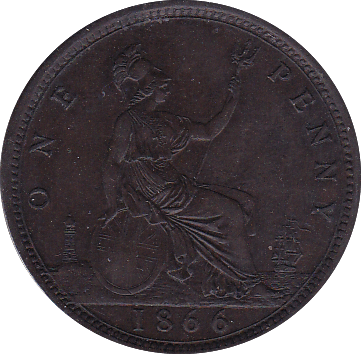 1866 PENNY ( GEF ) - Penny - Cambridgeshire Coins