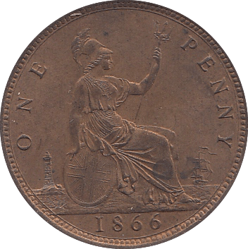 1866 PENNY ( UNC ) - Penny - Cambridgeshire Coins