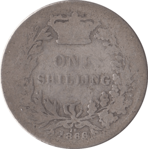 1866 SHILLING ( FAIR ) DIE 18 - Shilling - Cambridgeshire Coins