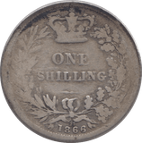 1866 SHILLING ( FAIR ) DIE 27 - SHILLING - Cambridgeshire Coins