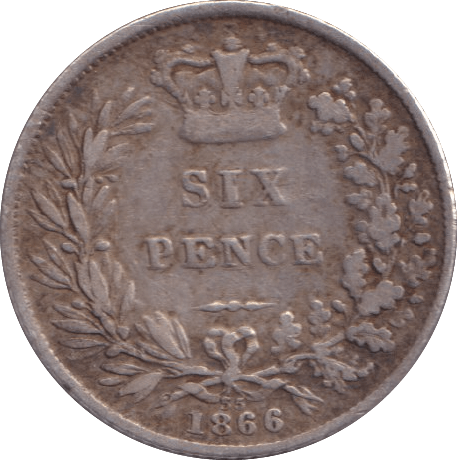 1866 SIXPENCE ( FINE ) - Sixpence - Cambridgeshire Coins