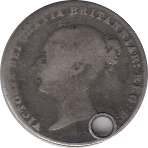 1866 SIXPENCE HOLED ( FAIR ) 3 - Sixpence - Cambridgeshire Coins