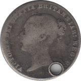1866 SIXPENCE HOLED ( FAIR ) 3 - Sixpence - Cambridgeshire Coins