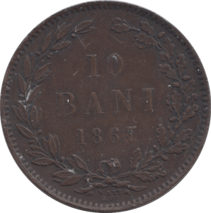 1867 10 BANI ROMANIA - WORLD coins - Cambridgeshire Coins