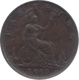 1867 FARTHING ( AUNC ) 23 - Farthing - Cambridgeshire Coins