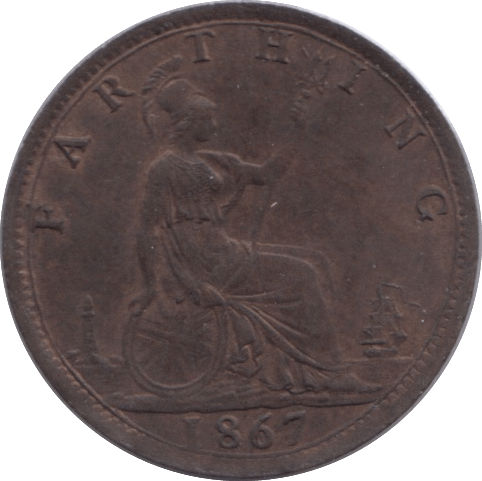 1867 FARTHING ( EF ) - Farthing - Cambridgeshire Coins