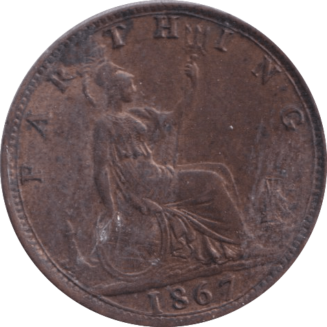 1867 FARTHING ( EF ) - Farthing - Cambridgeshire Coins